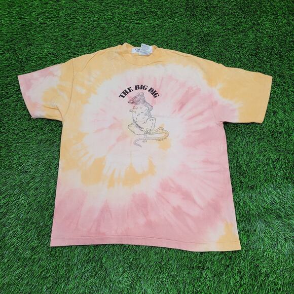 Vintage 1992 Funny Mouse Shirt Large 21x26 Pink The-Big-Dig - Picture 1 of 14